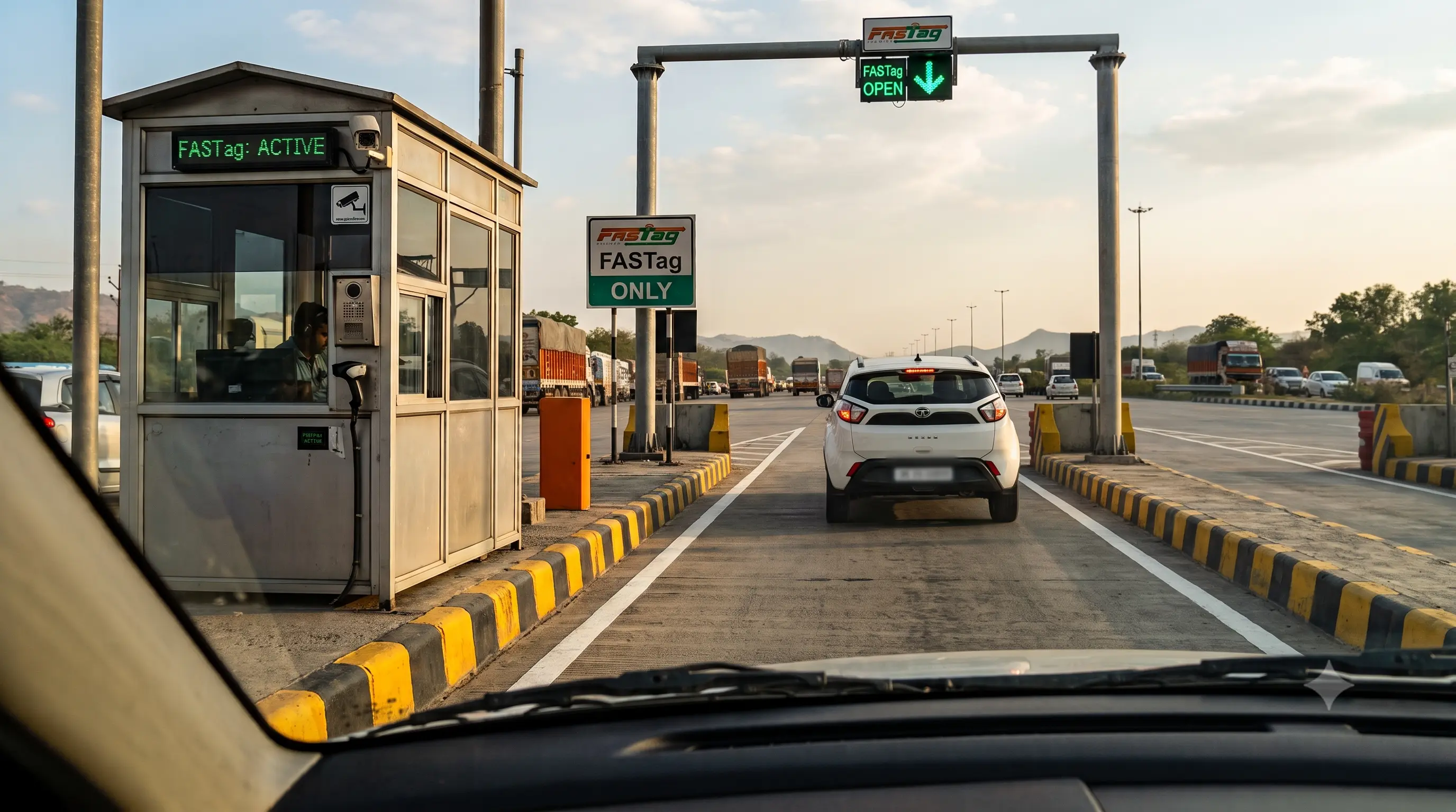 A toll collection lane